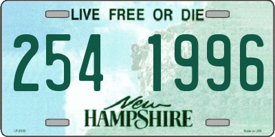 NH license plate 2541996