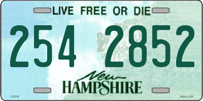 NH license plate 2542852