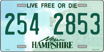 NH license plate 2542853
