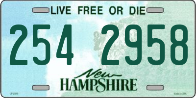 NH license plate 2542958