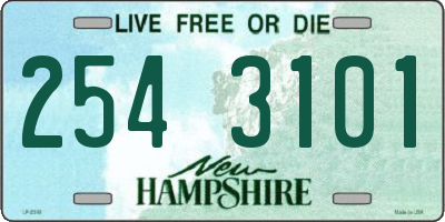 NH license plate 2543101