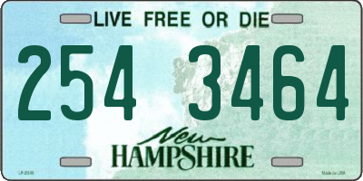 NH license plate 2543464