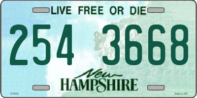 NH license plate 2543668