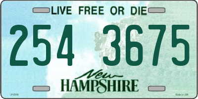 NH license plate 2543675