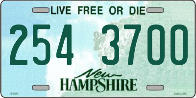 NH license plate 2543700
