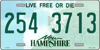 NH license plate 2543713