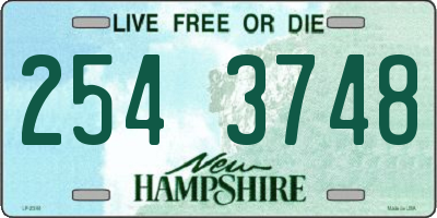 NH license plate 2543748