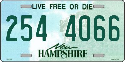NH license plate 2544066