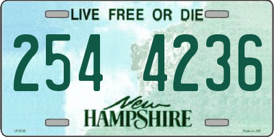 NH license plate 2544236