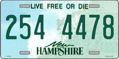 NH license plate 2544478