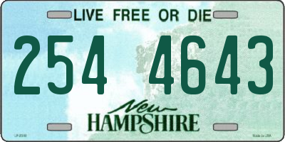 NH license plate 2544643