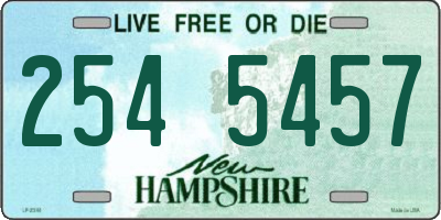 NH license plate 2545457