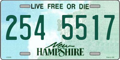 NH license plate 2545517
