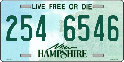 NH license plate 2546546