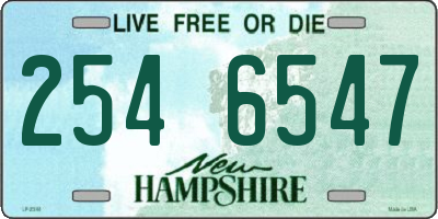 NH license plate 2546547