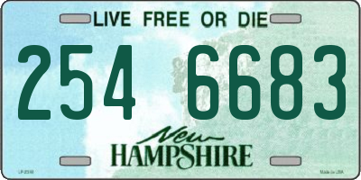NH license plate 2546683