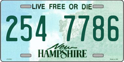 NH license plate 2547786