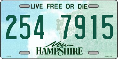 NH license plate 2547915