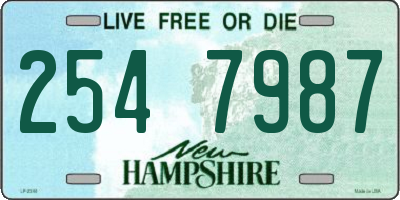 NH license plate 2547987