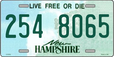 NH license plate 2548065