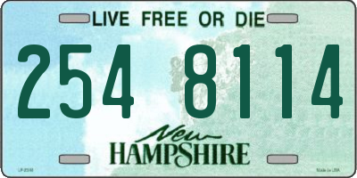 NH license plate 2548114