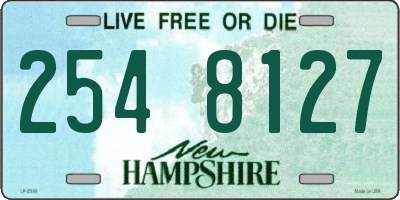 NH license plate 2548127