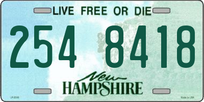 NH license plate 2548418
