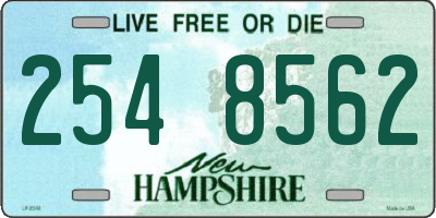 NH license plate 2548562