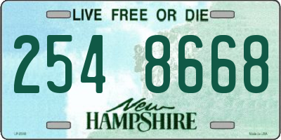 NH license plate 2548668