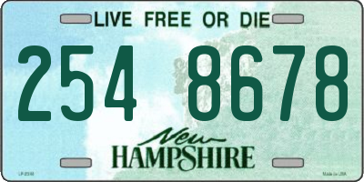 NH license plate 2548678