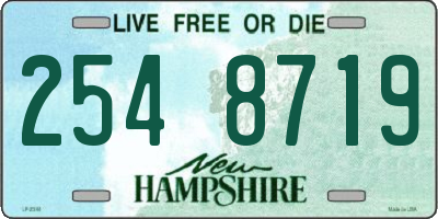 NH license plate 2548719