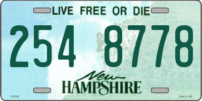 NH license plate 2548778