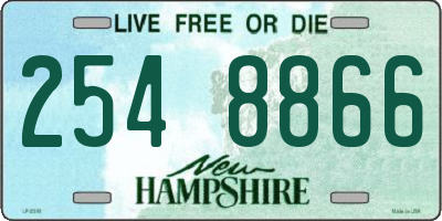 NH license plate 2548866