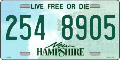 NH license plate 2548905