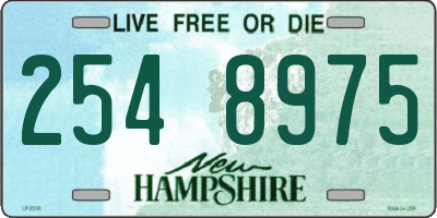 NH license plate 2548975