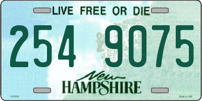 NH license plate 2549075