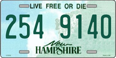 NH license plate 2549140