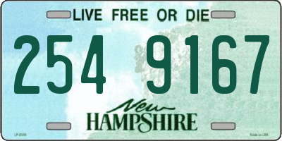 NH license plate 2549167