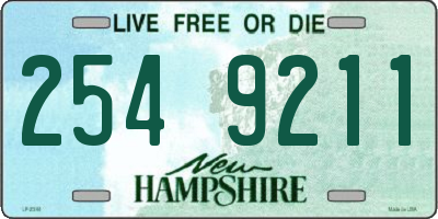 NH license plate 2549211
