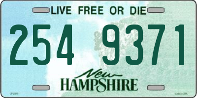 NH license plate 2549371