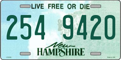 NH license plate 2549420