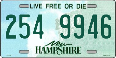 NH license plate 2549946