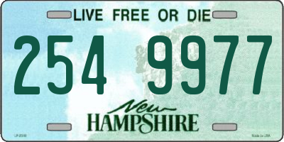 NH license plate 2549977