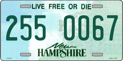 NH license plate 2550067