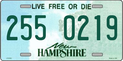 NH license plate 2550219