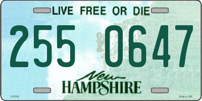 NH license plate 2550647