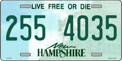 NH license plate 2554035