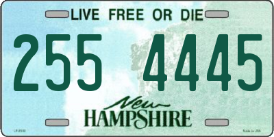 NH license plate 2554445