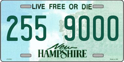 NH license plate 2559000