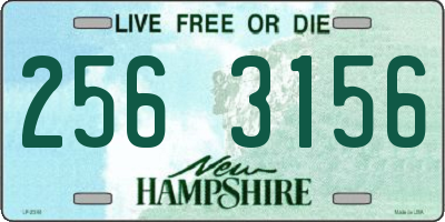 NH license plate 2563156